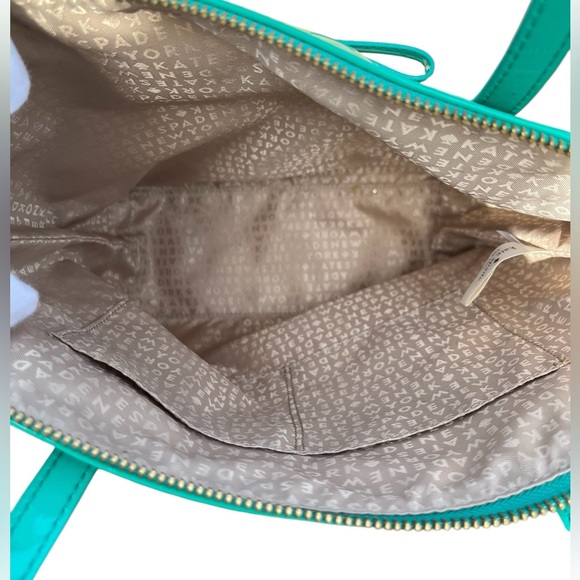 EUC Kate Spade Camellia Street Teal Patent Leather Handbag - Picture 10 of 14